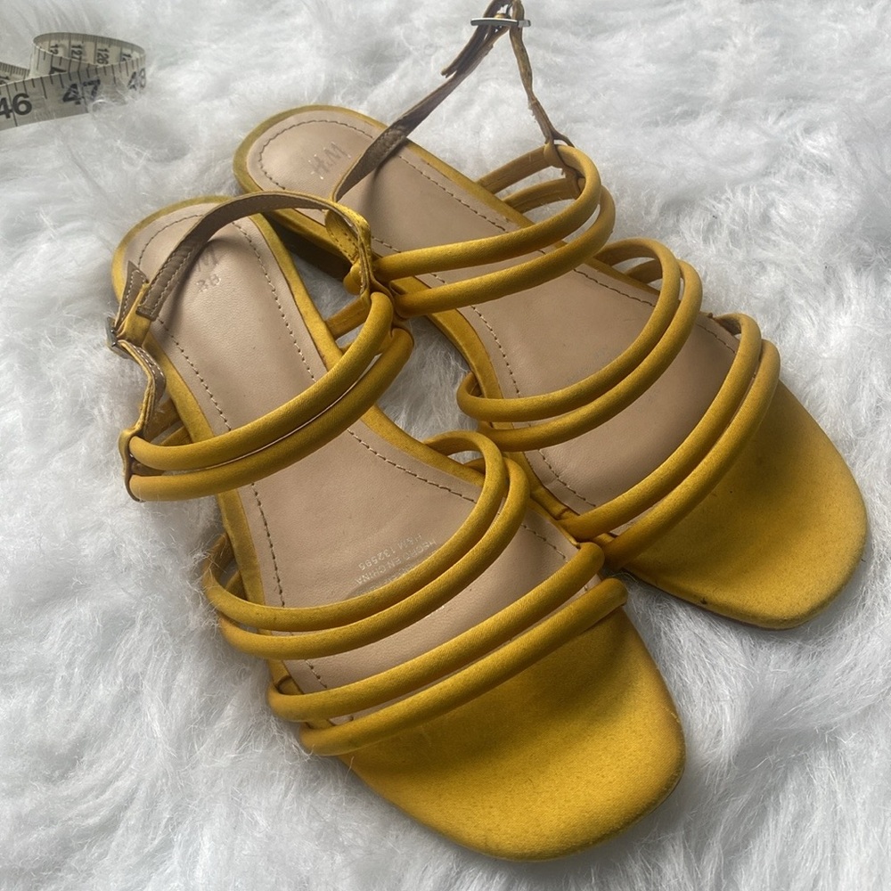 Yellow Strappy Sandals